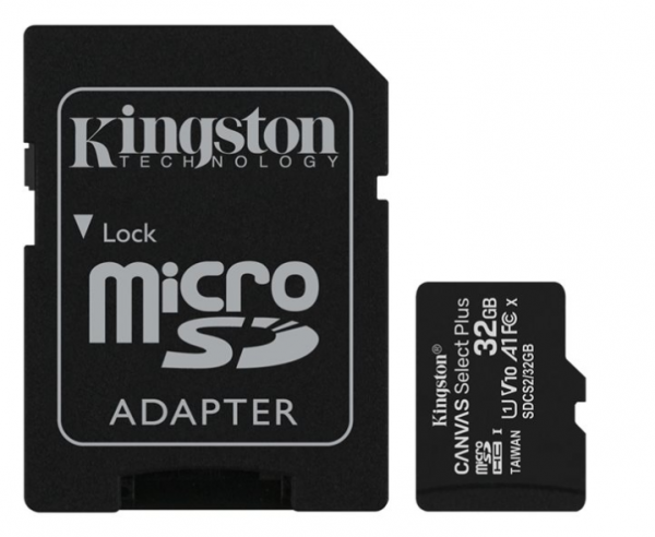 Kingston Canvas Select Plus MICRO SD 64GB + ADAPTATEUR