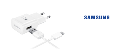 SAMSUNG Chargeur secteur RAPIDE Blanc(2A,15W) Technologie AFC USB type C