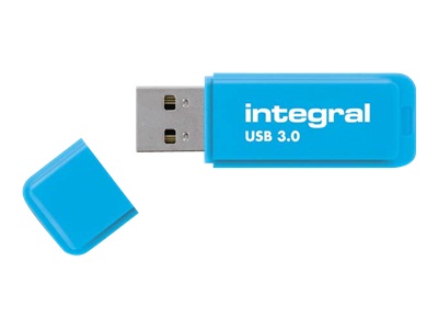 Clé USB 64GO néon orange, jaune ou bleue