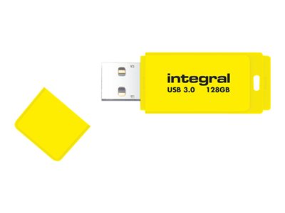 Clé USB 64GO néon orange, jaune ou bleue