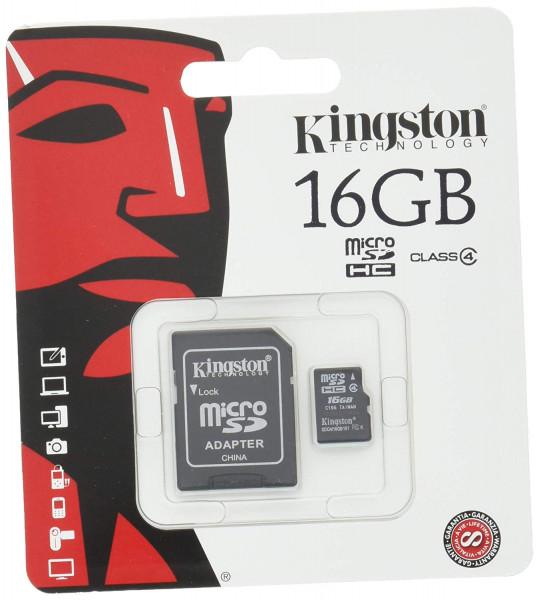 Kingston Canvas Select Plus MICRO SD 16GB + ADAPTATEUR