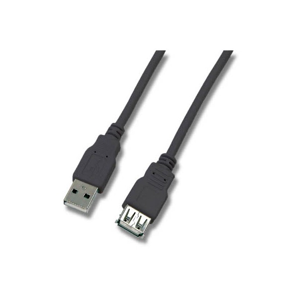 Rallonge USB 2.0 A-A M / F Noir - 1.8 m