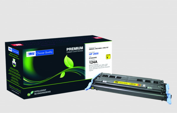 Toner alternatif HP Color LaserJet 1600/2600 (124A) Yellow